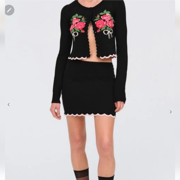 🍋For Love and Lemons Donella Knit Mini Skirt - Picture 1 of 16